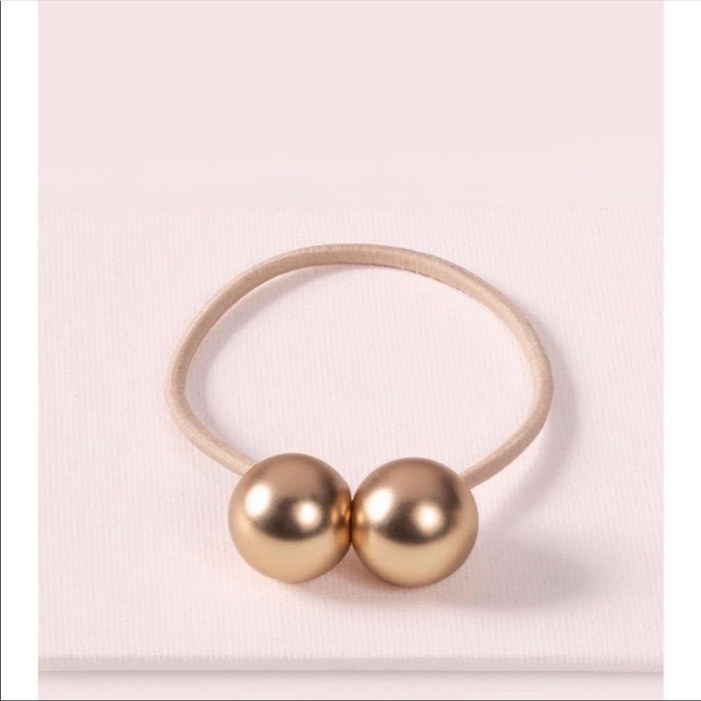 ⛱️🔥The Hair Edit - Gold Orb Dual-Sphere Metal Hair Tie - OS